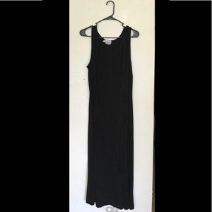 black maxi dress